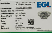 10K WHITE GOLD 2.26 CARAT CERTIFIED LAB GROWN DIAMONDS RING