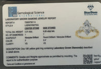 10K YELLOW GOLD 2.34 CARAT CERTIFIED LAB GROWN DIAMONDS MARQUISE RING