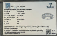 10K WHITE GOLD 2.03 CARAT CERTIFIED LAB GROWN DIAMONDS RING