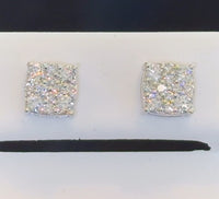 .70 CARAT STERLING SILVER 7 MM CERTIFIED LAB GROWN DIAMONDS STUDS EARRINGS