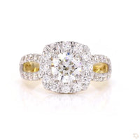 10K YELLOW GOLD 2.28 CARAT CERTIFIED LAB GROWN DIAMONDS RING