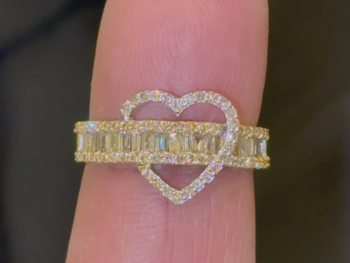 10K YELLOW GOLD 1 CARAT NATURAL DIAMOND ENGAGEMENT RING WEDDING RING BRIDAL