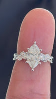 10K WHITE GOLD 2.37 CARAT CERTIFIED LAB GROWN DIAMONDS MARQUISE RING