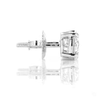 10K WHITE GOLD 4.14 CARAT 9 MM CERTIFIED LAB GROWN DIAMONDS STUDS EARRINGS
