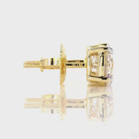 10K YELLOW GOLD 4.16 CARAT 9 MM CERTIFIED LAB GROWN DIAMONDS STUDS EARRINGS