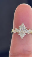 10K YELLOW GOLD 2.34 CARAT CERTIFIED LAB GROWN DIAMONDS MARQUISE RING