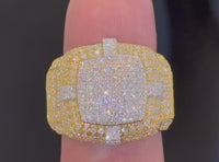 2.18 CARAT CERTIFIED LAB GROWN DIAMONDS STERLING SILVER GOLD PLATED RING