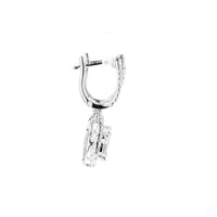 14K WHITE GOLD 2.50 CARAT CERTIFIED LAB GROWN DIAMONDS OVAL STUDS EARRINGS HOOPS