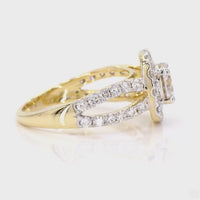 10K YELLOW GOLD 2.28 CARAT CERTIFIED LAB GROWN DIAMONDS RING