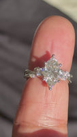10K WHITE GOLD 2.37 CARAT CERTIFIED LAB GROWN DIAMONDS MARQUISE RING