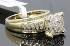 10K YELLOW GOLD 1 CARAT WOMEN REAL DIAMOND ENGAGEMENT RING WEDDING BRIDAL RING