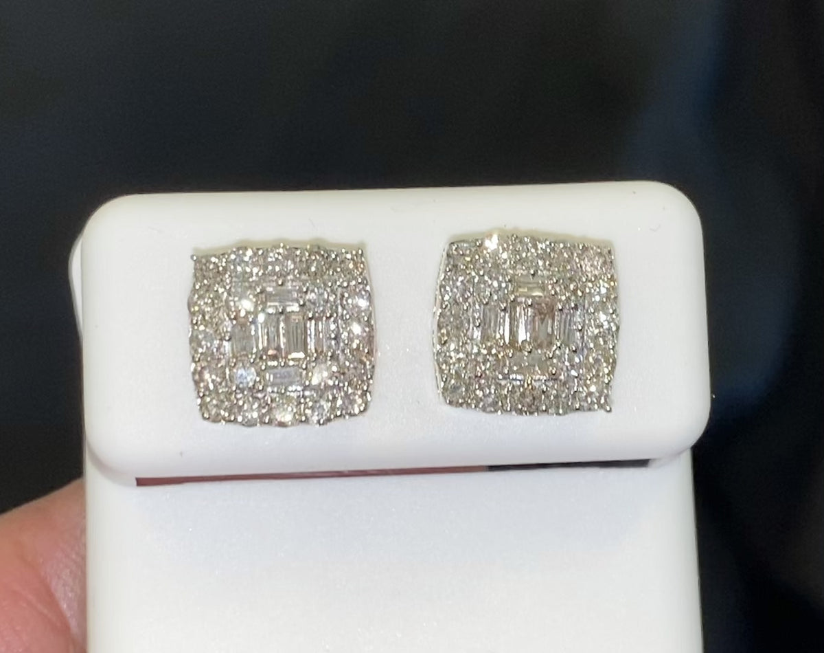 10K YELLOW GOLD 1.25 CARAT 10 MM 100 GENUINE DIAMONDS MENS/WOMENS EAR