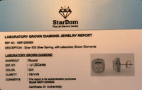 
              1.22 CARAT CERTIFIED LAB GROWN DIAMONDS 12 MM STERLING SILVER RHODIUM PLATED STUDS EARRINGS
            