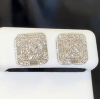
              10K WHITE GOLD 1.75 CARAT 11 MM 100% GENUINE DIAMONDS MENS/WOMENS EARRING STUDS
            