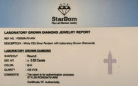 
              .52 CARAT CERTIFIED LAB GROWN DIAMONDS STERLING SILVER RHODIUM PLATED 1.75 INCHES CROSS PENDANT
            