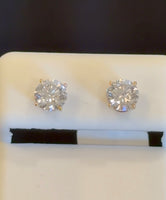 
              14K YELLOW GOLD 1.45 CARAT CERTIFIED LAB GROWN DIAMONDS 6 MM SOLITAIRE STUDS EARRINGS
            
