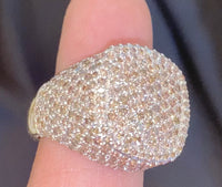 
              10K YELLOW GOLD 6.50 CARAT MENS REAL DIAMOND ENGAGEMENT WEDDING PINKY RING BAND
            