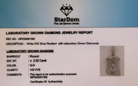 
              2.52 CARAT LAB GROWN DIAMONDS STERLING SILVER 2.50 INCHES JESUS CROSS PENDANT
            
