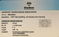 
              14K YELLOW GOLD 2.34 CARAT CERTIFIED LAB GROWN DIAMONDS ENGAGEMENT WEDDING RING
            