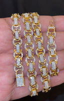 
              5.35 CARAT LAB GROWN DIAMONDS STERLING SILVER GOLD PLATED 22 INCHES 53.37 GRAMS 9 MM CHAIN NECKLACE
            