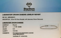 
              4.48 CARAT CERTIFIED LAB GROWN DIAMONDS STERLING SILVER 7 INCHES 2.5 MM TENNIS BRACELET
            