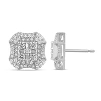 
              10K WHITE GOLD 1.75 CARAT 12 MM 100% GENUINE DIAMONDS MENS/WOMENS EARRING STUDS
            