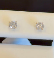 
              10K YELLOW GOLD .52 CARAT CERTIFIED LAB GROWN DIAMONDS 4 MM SOLITAIRE STUDS EARRINGS
            