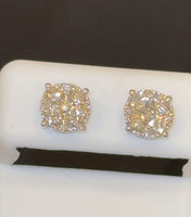 
              1.19 CARAT STERLING SILVER RHODIUM PLATED 7 MM CERTIFIED LAB GROWN DIAMONDS STUDS EARRINGS
            