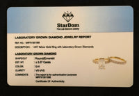 
              14K YELLOW GOLD 5.07 CARAT CERTIFIED LAB GROWN DIAMONDS ENGAGEMENT RING WEDDING BAND BRIDAL SET
            