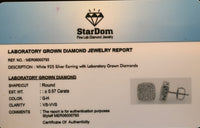 
              .57 CARAT CERTIFIED LAB GROWN DIAMONDS 9 MM STERLING SILVER RHODIUM PLATED STUDS EARRINGS
            
