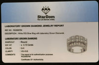 
              3.13 CARAT CERTIFIED LAB GROWN DIAMONDS STERLING SILVER RHODIUM PLATED RING
            