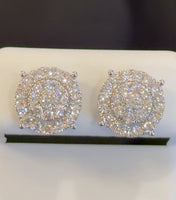
              1.18 CARAT CERTIFIED LAB GROWN DIAMONDS 11 MM STERLING SILVER RHODIUM PLATED STUDS EARRING
            