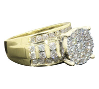 
              10K YELLOW WHITE GOLD 2 CARAT WOMEN REAL DIAMOND ENGAGEMENT RING WEDDING BRIDAL RING
            