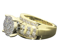 
              10K YELLOW WHITE GOLD 2 CARAT WOMEN REAL DIAMOND ENGAGEMENT RING WEDDING BRIDAL RING
            