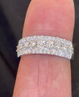
              10K WHITE GOLD .50 CARAT LAB GROWN DIAMONDS ENGAGEMENT WEDDING RING BAND
            
