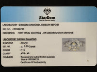 
              10K WHITE GOLD 3.55 CARAT CERTIFIED LAB GROWN DIAMONDS RING
            