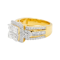 
              2 CARAT LAB GROWN DIAMONDS STERLING SILVER GOLD PLATED ENGAGEMENT WEDDING RING
            