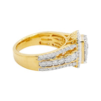 
              1.75 CARAT LAB GROWN DIAMONDS STERLING SILVER GOLD PLATED ENGAGEMENT WEDDING RING
            