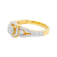
              .65 CARAT LAB GROWN DIAMONDS STERLING SILVER GOLD PLATED ENGAGEMENT WEDDING RING
            