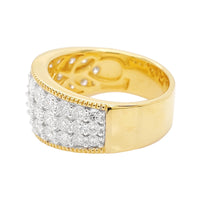 
              2.50 CARAT LAB GROWN DIAMONDS STERLING SILVER GOLD PLATED ENGAGEMENT WEDDING RING
            