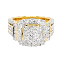 
              2 CARAT LAB GROWN DIAMONDS STERLING SILVER GOLD PLATED ENGAGEMENT WEDDING RING
            