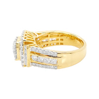 
              2 CARAT LAB GROWN DIAMONDS STERLING SILVER GOLD PLATED ENGAGEMENT WEDDING RING
            