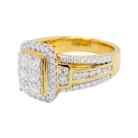 
              1.50 CARAT LAB GROWN DIAMONDS STERLING SILVER GOLD PLATED ENGAGEMENT WEDDING RING
            