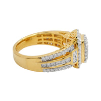 
              1.50 CARAT LAB GROWN DIAMONDS STERLING SILVER GOLD PLATED ENGAGEMENT WEDDING RING
            