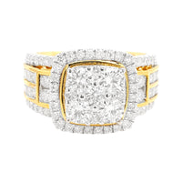 
              2.50 CARAT LAB GROWN DIAMONDS STERLING SILVER GOLD PLATED ENGAGEMENT WEDDING RING
            