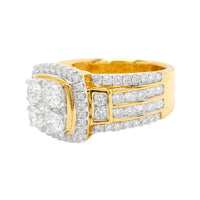 
              2.50 CARAT LAB GROWN DIAMONDS STERLING SILVER GOLD PLATED ENGAGEMENT WEDDING RING
            