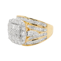 
              3.75 CARAT LAB GROWN DIAMONDS STERLING SILVER GOLD PLATED ENGAGEMENT WEDDING RING
            