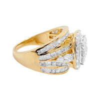 
              3.75 CARAT LAB GROWN DIAMONDS STERLING SILVER GOLD PLATED ENGAGEMENT WEDDING RING
            