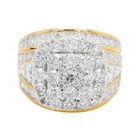 
              3.75 CARAT LAB GROWN DIAMONDS STERLING SILVER GOLD PLATED ENGAGEMENT WEDDING RING
            