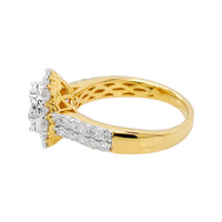 
              1.25 CARAT LAB GROWN DIAMONDS STERLING SILVER GOLD PLATED ENGAGEMENT WEDDING RING
            
